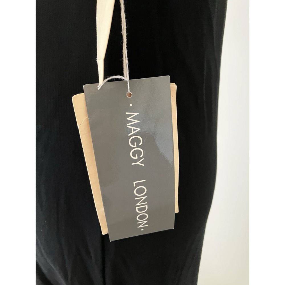 Vintage NWT Maggy London Button Front Short Sleeve Maxi Women's Sz 10 - Picture 4 of 10